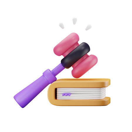 Book And Hammer  3D Icon