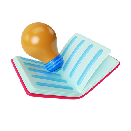 Book And Lamp  3D Icon