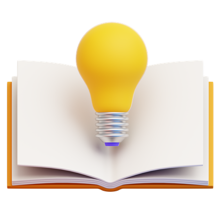Book and Lightbulb  3D Icon