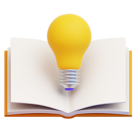 Book and Lightbulb  3D Icon