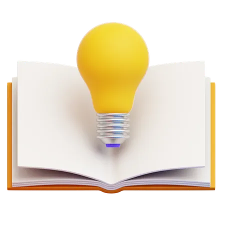 Book and Lightbulb  3D Icon