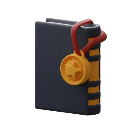Book And Medal Download This Item Now 3D Icon