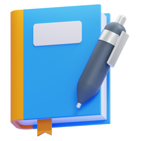 Book and Pen  3D Icon