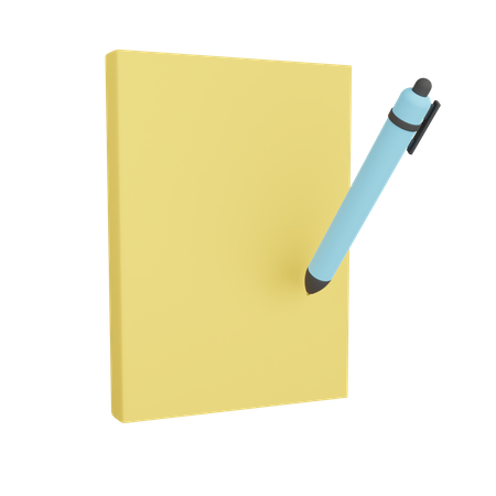 Book And Pen  3D Icon