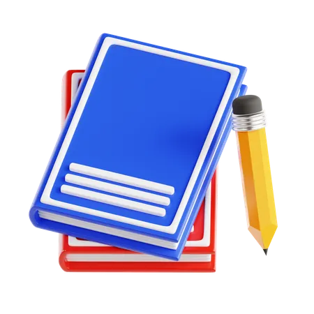 Book And Pencil  3D Icon