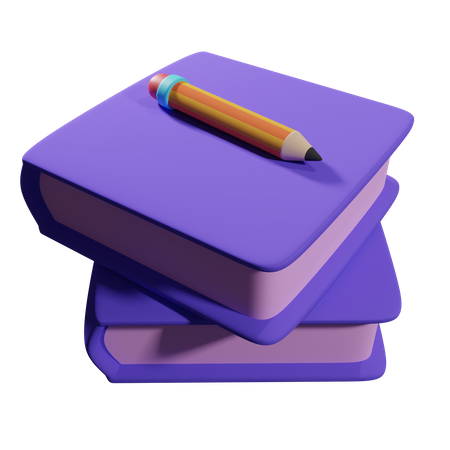 Book And Pencil  3D Icon