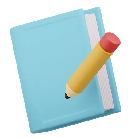 Book And Pencil  3D Icon