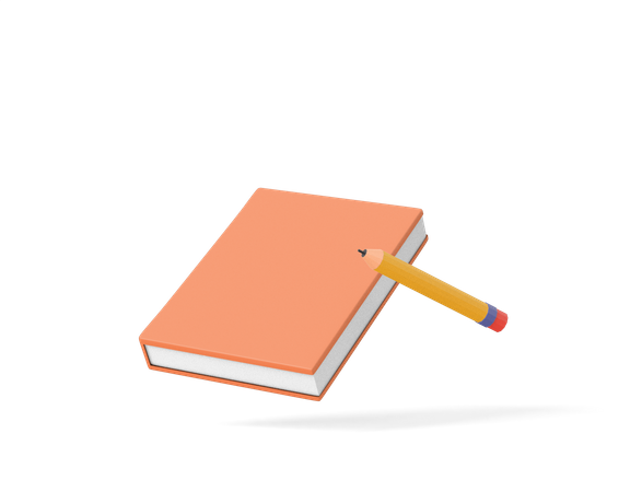 Book And Pencil  3D Icon