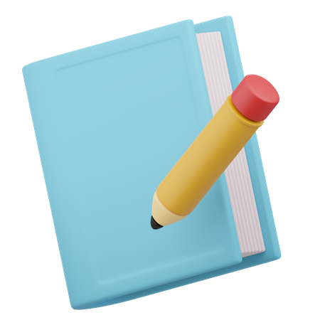 Book And Pencil 3D Icon