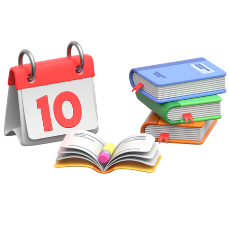 Book And Study  3D Icon