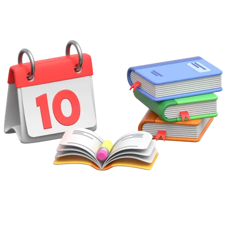 Book And Study  3D Icon