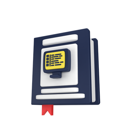 Book Binary Code  3D Icon