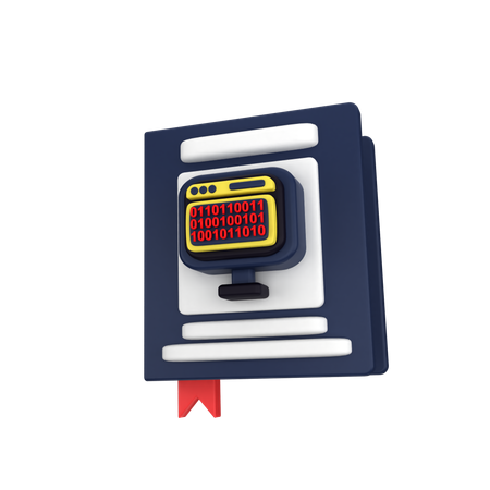 Book Binarycode  3D Icon