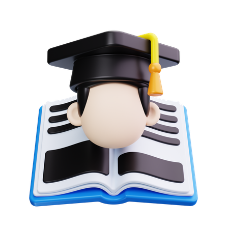 Book Cap  3D Icon