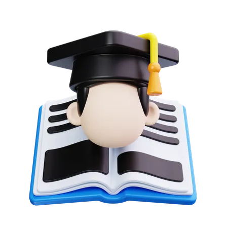 Book Cap  3D Icon