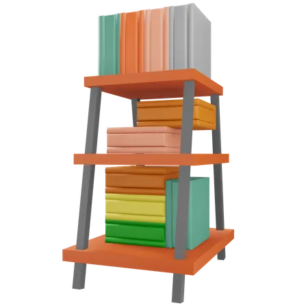 Book Case And Book  3D Icon