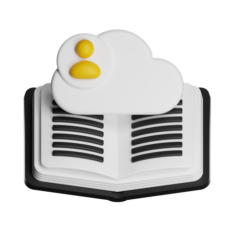 Book Cloud  3D Icon