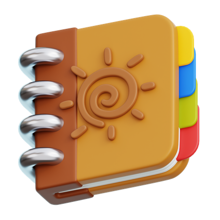 書籍の日記  3D Icon