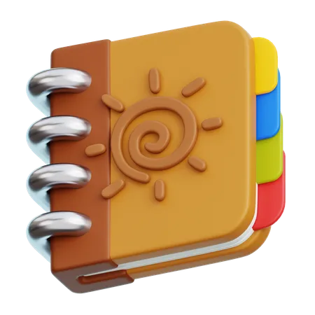 書籍の日記  3D Icon