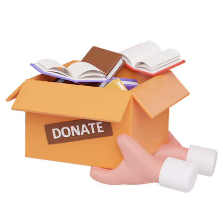 Book Donation  3D Icon