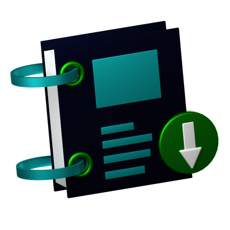 Book Download  3D Icon