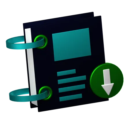 Book Download  3D Icon