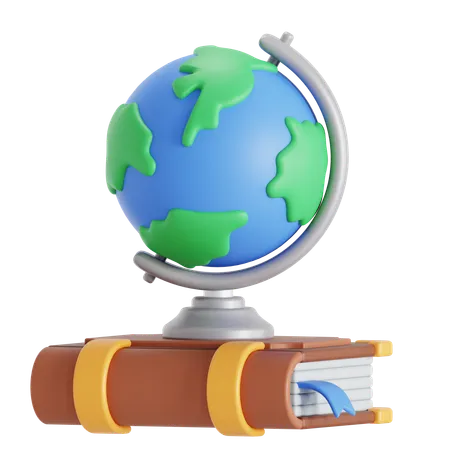 Book globe  3D Icon