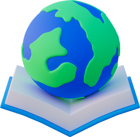 Book globe  3D Icon