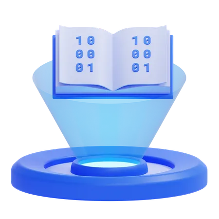책 홀로그램  3D Icon