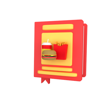 Book Menu  3D Icon