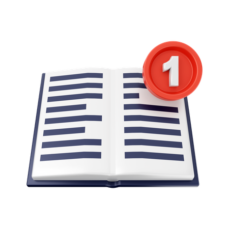 Book Notification  3D Icon