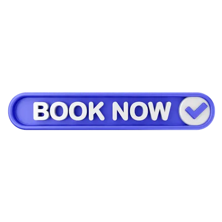 Book Now Text Button  3D Icon