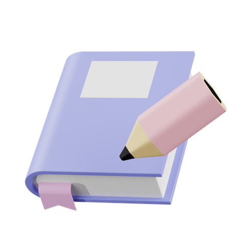 Book Pencil  3D Icon