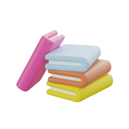 Book Pile  3D Icon