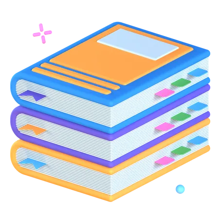 Book Pile  3D Illustration