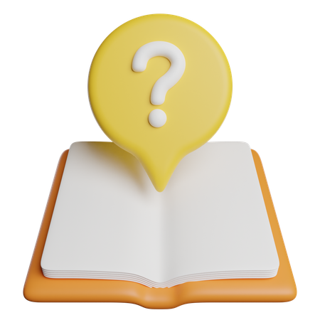 Book Question  3D Icon
