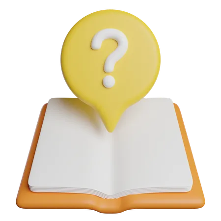 Book Question  3D Icon