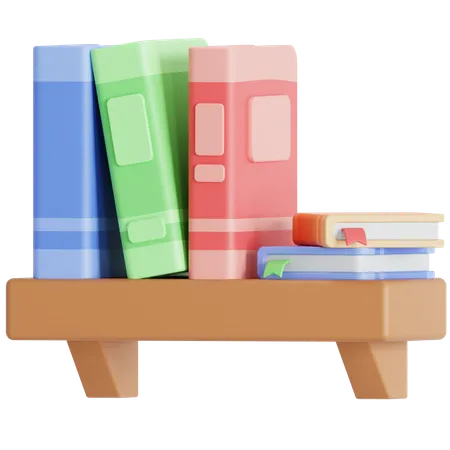 Rack Filled With Books 3D Icon