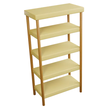 3 D Illustration Of Book Rack 3D Icon