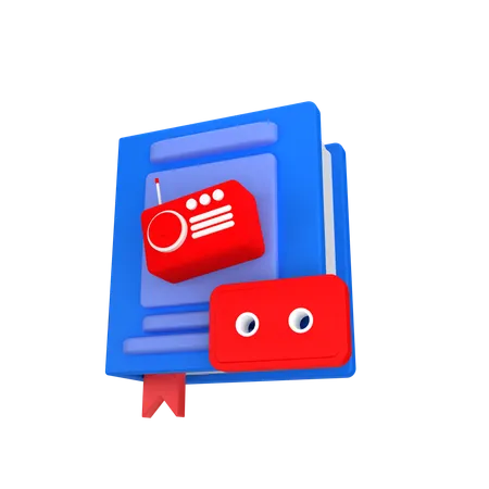 Book Radio  3D Icon