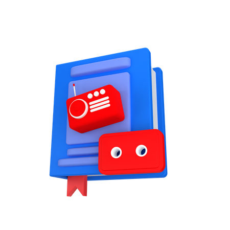 Book Radio  3D Icon