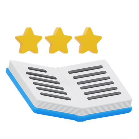 Book Rating  3D Icon