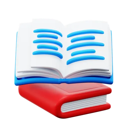 Stack Of Open Book For Library Reading Education Concept 3 D Icon Illustration Render Design 3D Icon