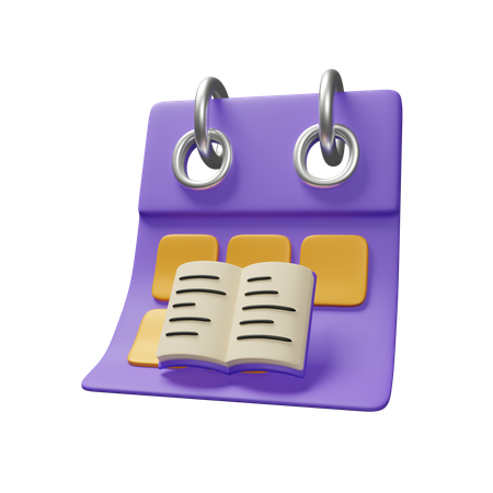 Book reading schedule  3D Icon