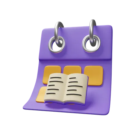 Book reading schedule  3D Icon