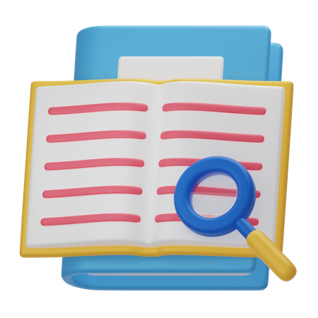 Book Research  3D Icon