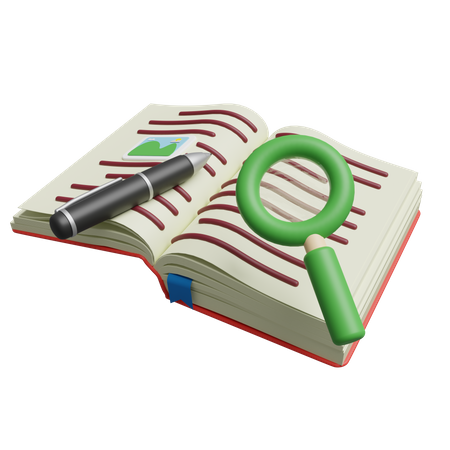 Book Research  3D Icon