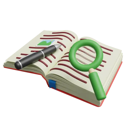 Book Research 3D Icon