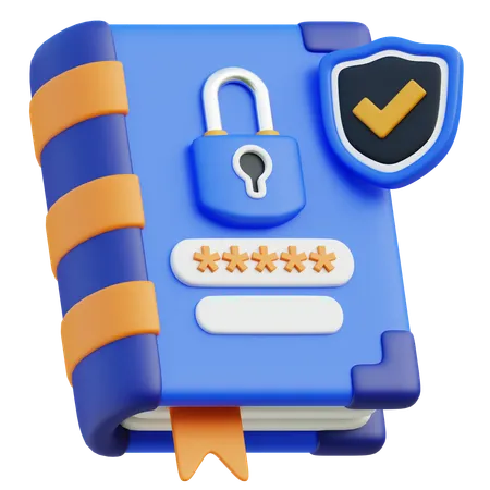Book Security  3D Icon