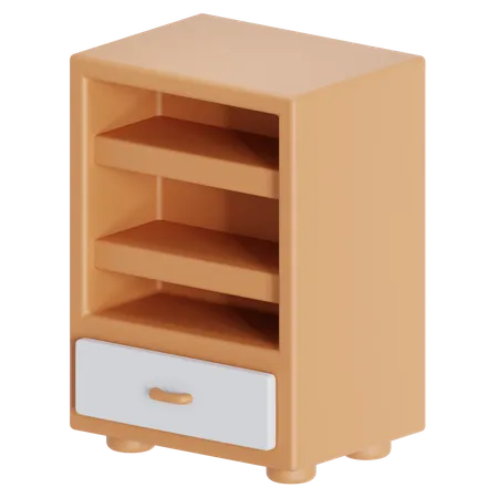 Book Shelf For Living Room 3D Icon